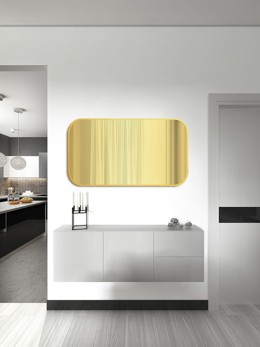 Zrkadlo Mirel SLIM Gold - gold glass Rozmer zrkadla: 80 x 110 cm