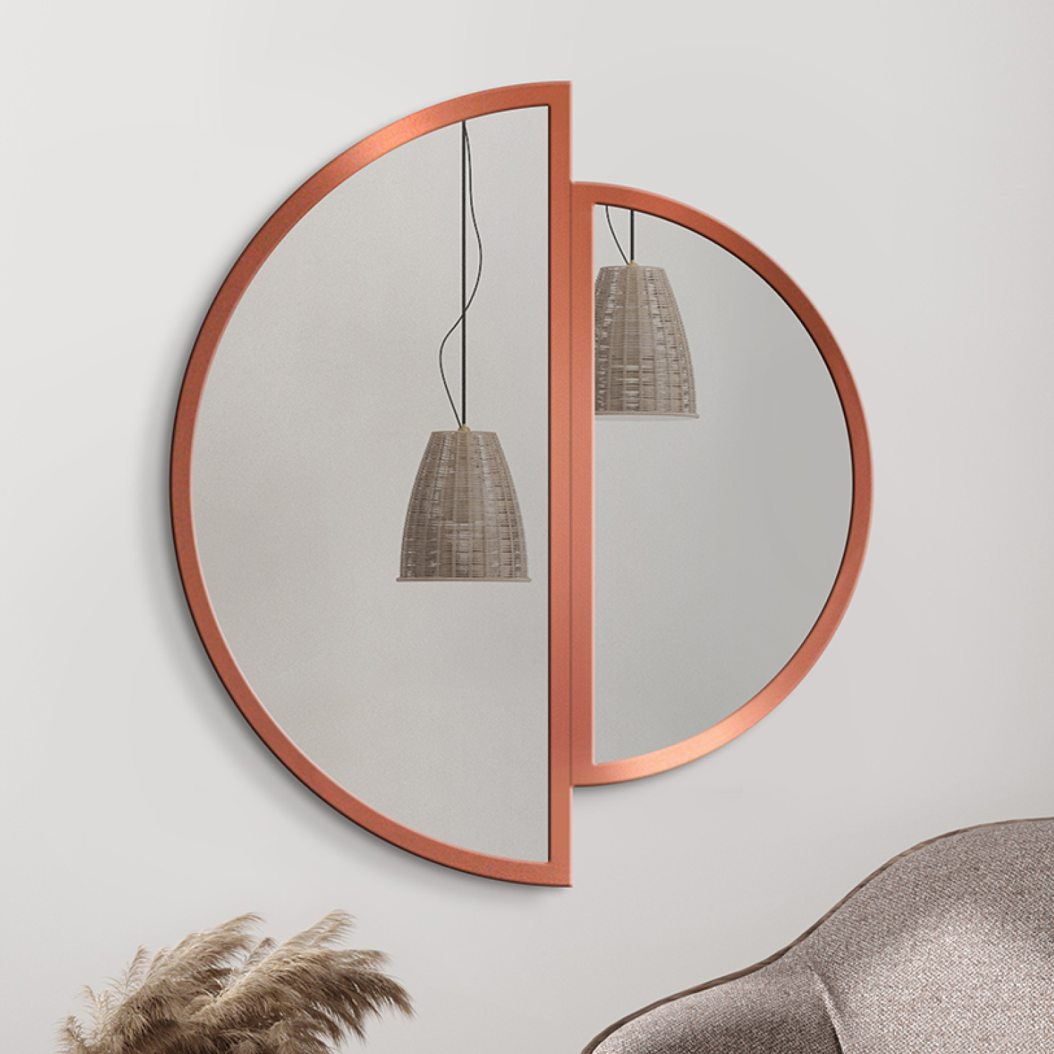 Zrkadlo Naseo Copper Rozmer zrkadla: 40 x 50 cm
