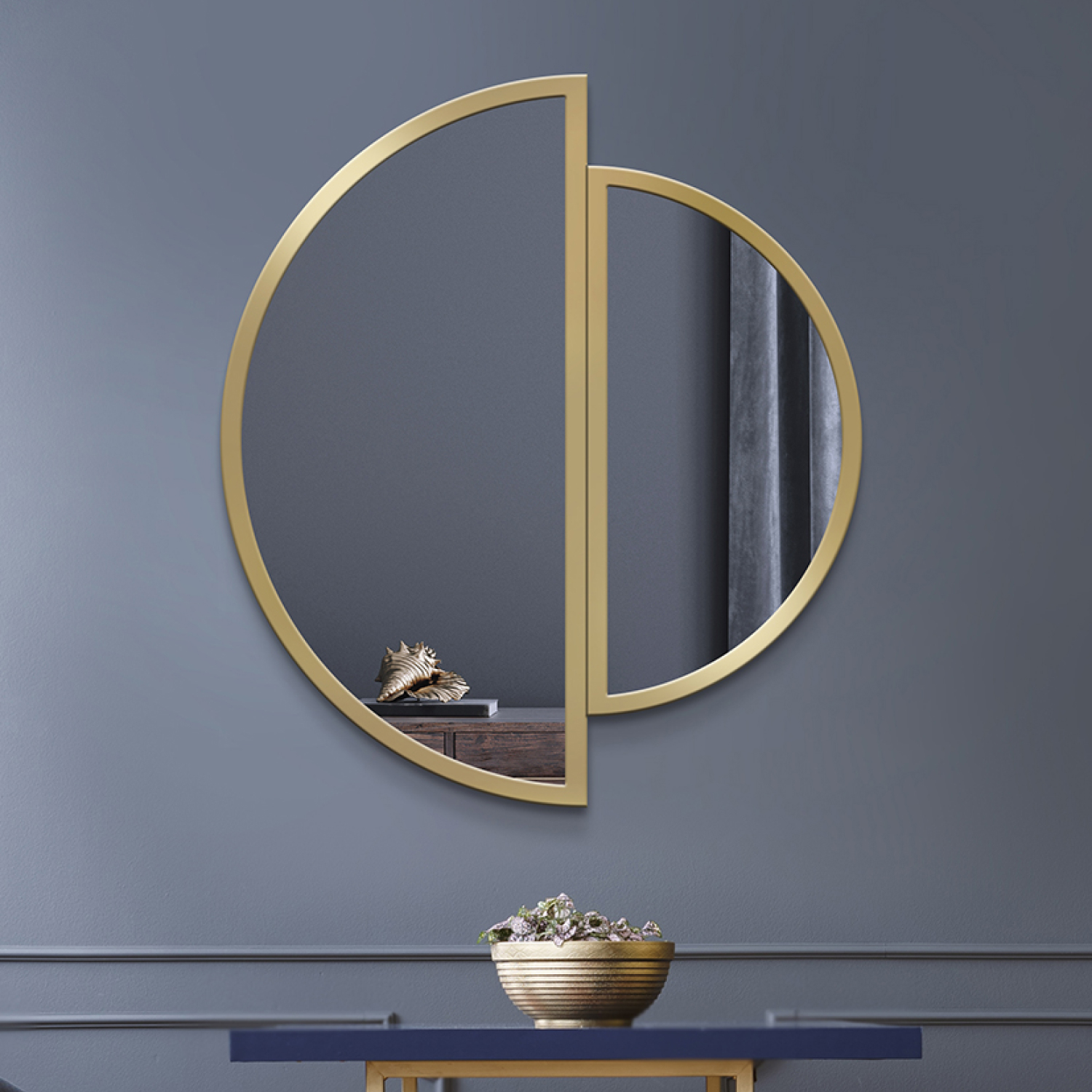 Zrkadlo Naseo Gold Rozmer zrkadla: 55 x 65 cm