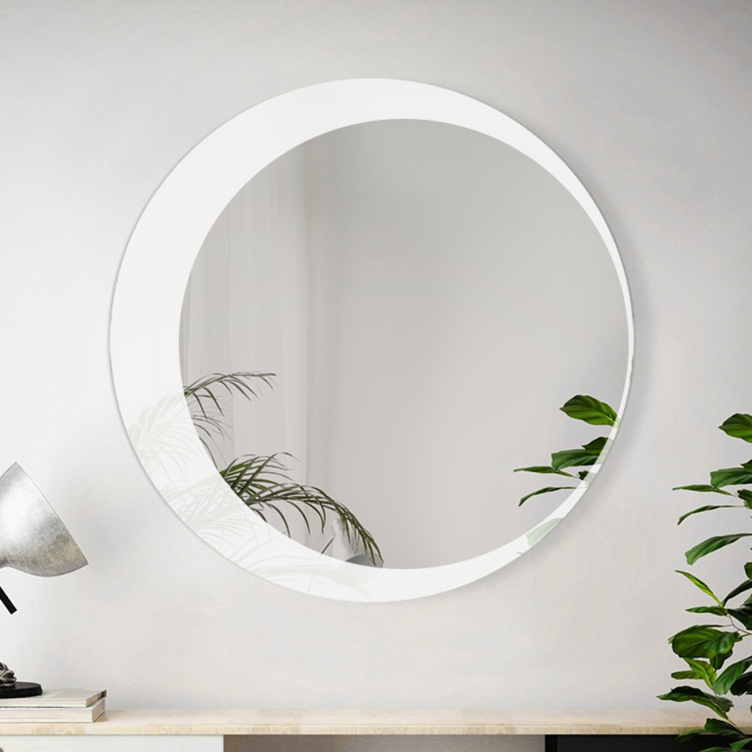 Zrkadlo Moony White Rozmer zrkadla: 50 x 50 cm