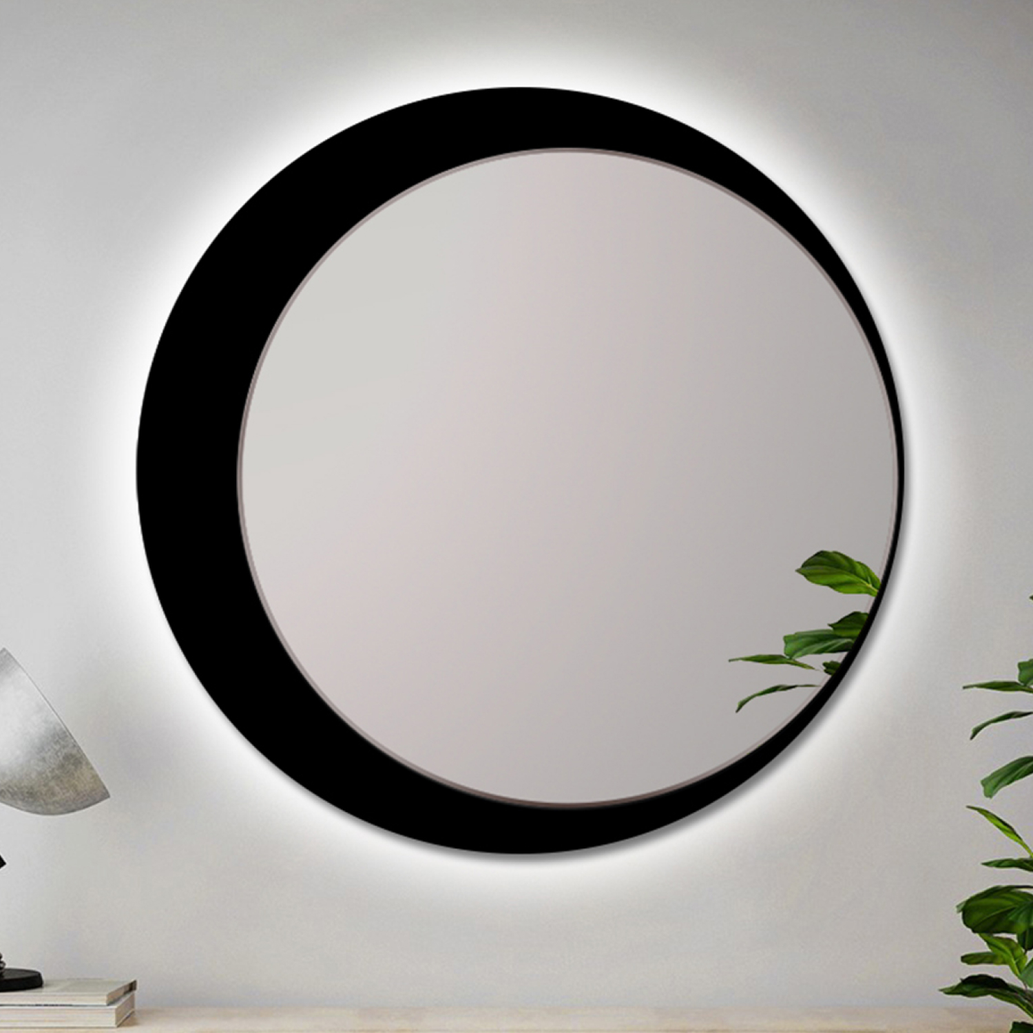Zrkadlo Moony Black LED Rozmer zrkadla: 65 x 65 cm