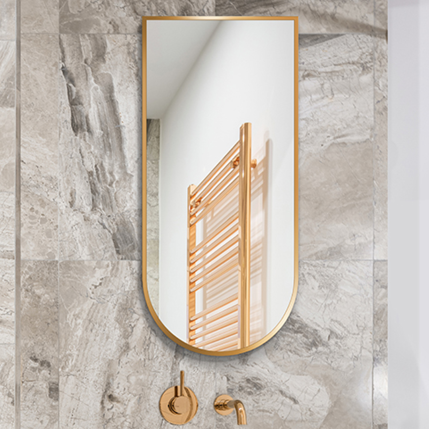Zrkadlo Portello Gold Rozmer zrkadla: 60 x 100 cm
