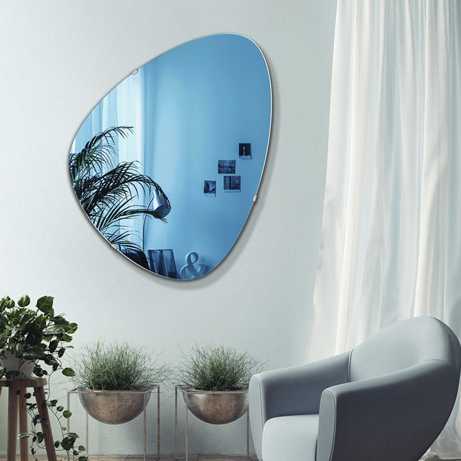 Zrkadlo Fly Blue Rozmer: 80 x 107 cm