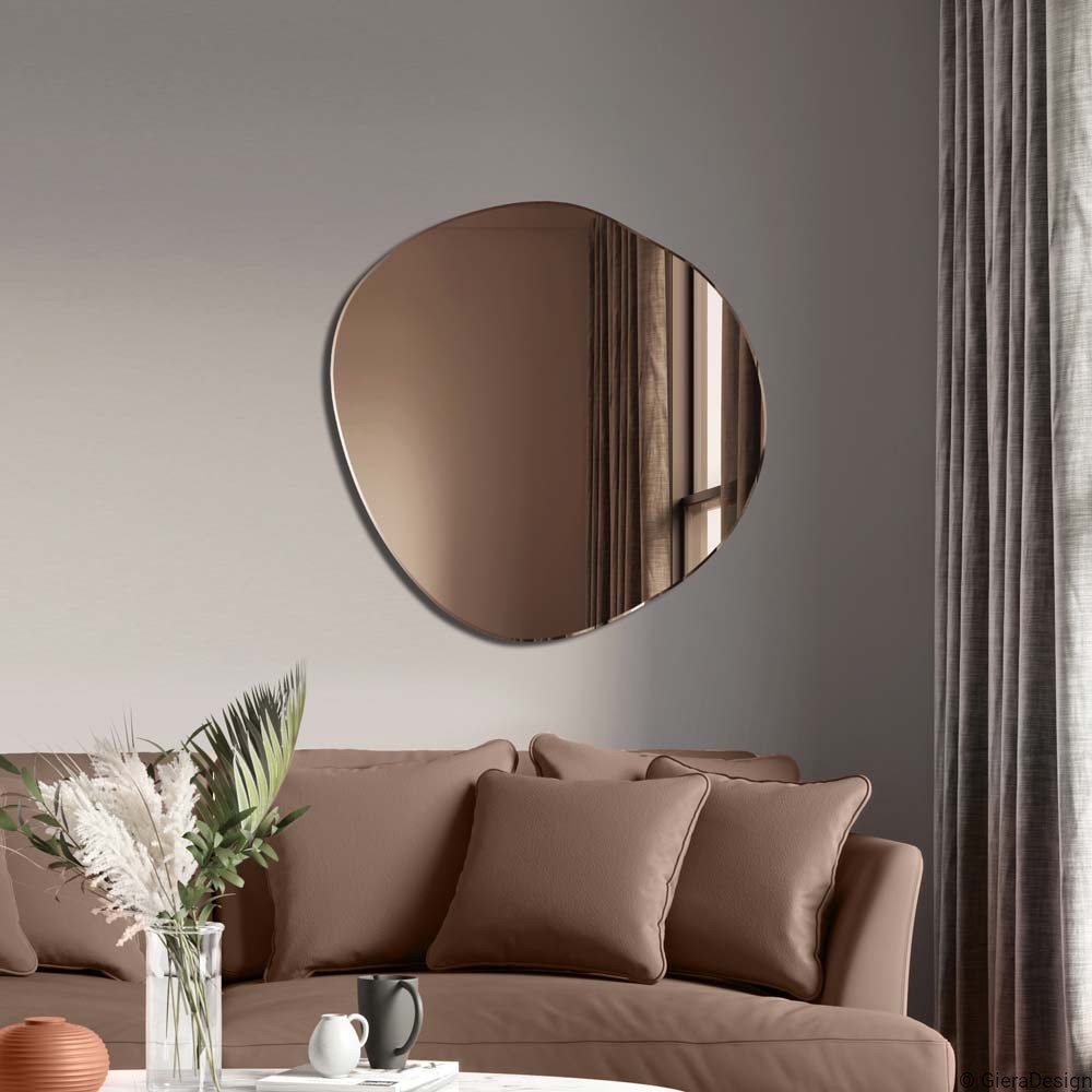 Zrkadlo Lapis Brown Rozmer: Ø 110 cm