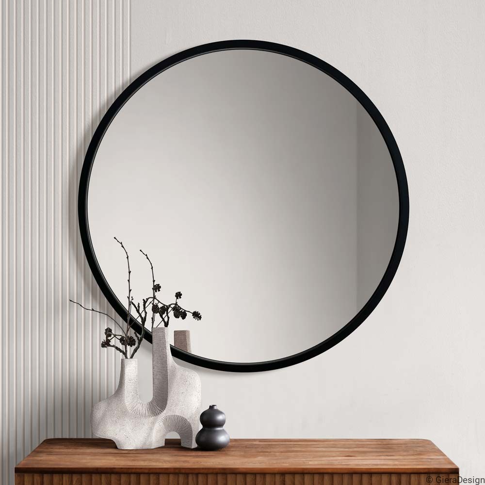 Zrkadlo Scandi Black Rozmer: Ø 40 cm