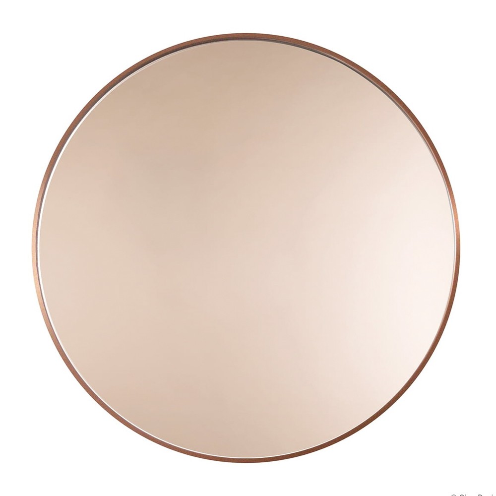 Zrkadlo Scandi Mono copper Rozmer: Ø 100 cm