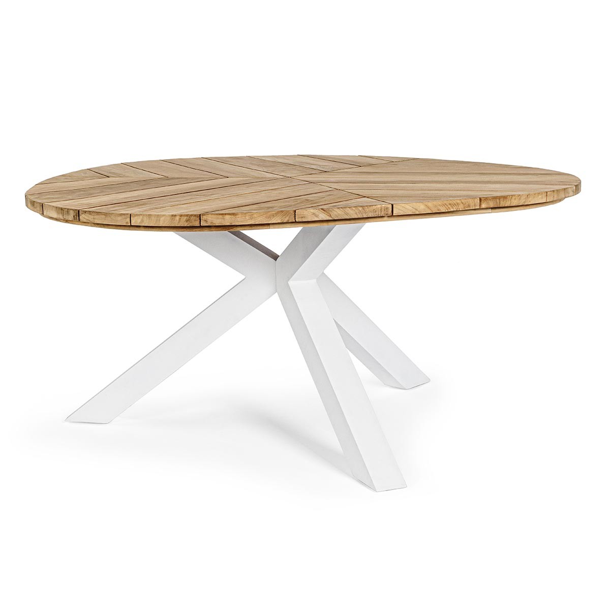Vonkajší jedálenský stôl PALMDALE Triangle Farba: biely