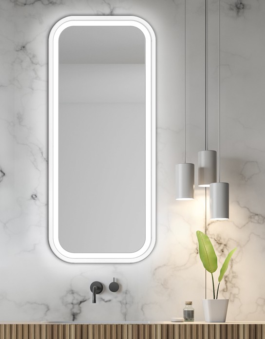 Zrkadlo Mirel White LED Rozmer zrkadla: 70 x 120 cm