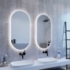 Zrkadlo do kúpelne s LED - Puro Zeta LED - Číra - Oválne