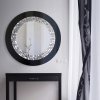 Zrkadlo Glamour Black - Čierna;Strieborná - Okrúhle