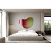 Lustro Plama no.5 Rainbow nieregularne teczowe wiszace na scianie w sypialni.
