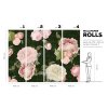 Roses Dark Green (Funkcia Vinyl on textured non-woven fabric craft)