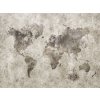 Grunge World Map (Funkcia Vinyl on textured non-woven fabric concrete)