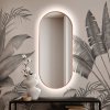 Lustro owalne Ambient slim w miedzianej ramie podswietlane, GieraMirrors.