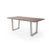 Jedálenský stôl Calabria podnož trapez oceľ - Natur;Šedá;Orech- 4