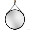 Zrkadlo Scandi Belt black (Veľkosť Ø 90 cm)