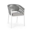 Vonkajšia stolička Florencia - Antracit - Biela;Antracit