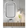 Zrkadlo do kúpelne s LED - Mirel Black LED - Čierna - Obdĺžnikové- 4