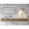 Zrkadlo do kúpelne s LED - Mirel Black LED - Čierna - Obdĺžnikové- 5