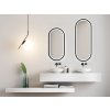 Zrkadlo do kúpelne s LED - Zeta Black LED - Čierna - Oválne- 3