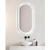 Zrkadlo do kúpelne s LED - Zeta Silver LED - Strieborná - Oválne- 4
