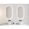 Zrkadlo do kúpelne s LED - Zeta Silver LED - Strieborná - Oválne- 5