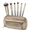 Vyšší řada 6 štětců pro oči a tváře s kosmetickou taštičkou Goldie
