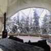 Glampingový kopulový stan 28,26 m² (Provedení Strong, Barva konstrukce Červená, Barva vnitřního krytu Světle žlutá)