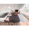 Glampingový kopulový stan 28,26 m² (Provedení Strong, Barva konstrukce Červená, Barva vnitřního krytu Světle žlutá)