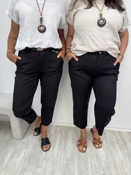 Rovné kalhoty M.Sara  s páskem