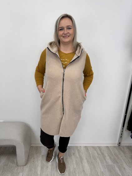 Flaušová podzimní vesta Rita