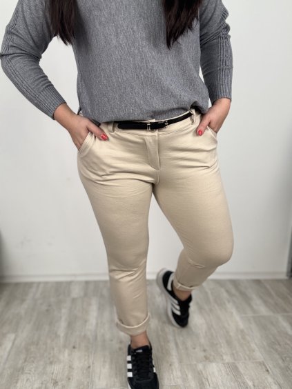 Kalhoty Steward krémové