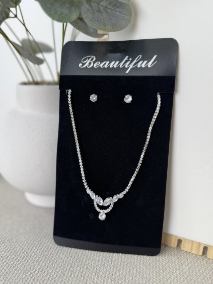 Společenský set řetízek a naušnice Glam