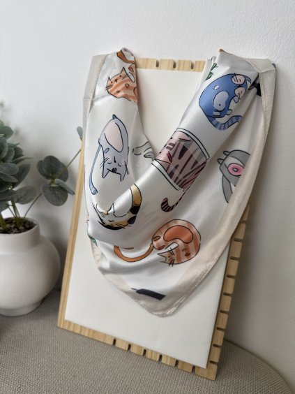 Šátek s kočkami Catty