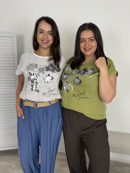 Lněné tričko Divero