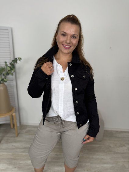 Černá džínová bunda Victoria