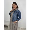 Džínová bunda M. Sara středně modrá Plus-Size