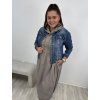 Džínová bunda M. Sara středně modrá Plus-Size