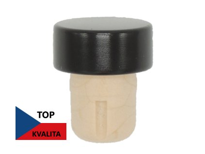Plastový uzávěr HŘÍBEK PRŮMĚR 19 mm ČERNÁ HLAVA