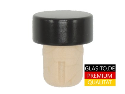 Plastový uzávěr HŘÍBEK PRŮMĚR 19 mm ČERNÁ HLAVA