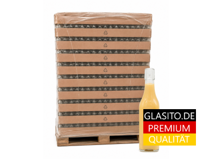 Eckige Glasflasche 500 ml palette