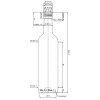 500 ml BORD Flasche Zeichnung
