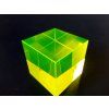 Yellow uranium cube 27mm.