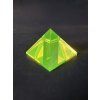 Yellow uranium pyramid 42x42x30mm.