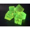 Yellow uranium cube 27mm. Set of 10 pieces.