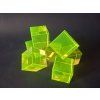 Yellow uranium cube 27mm. Set of 10 pieces.