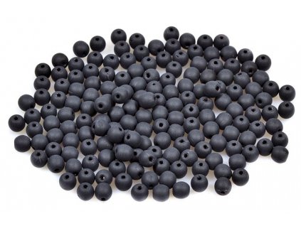 Mačkané kulaté korálky - 4 mm 23980/mat