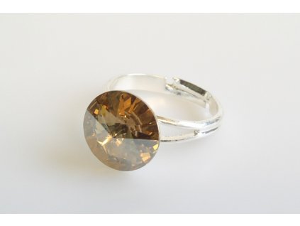 Prsten Rivoli 12 mm crystal golden shadow made with Swarovski®  Elements