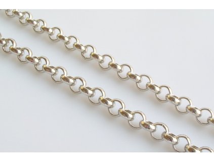 Řetízek 004 platina průměr očka 4,6 mm