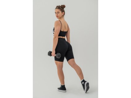 high waisted leggings shorts 9 snatched barbell therapy 614 black 05